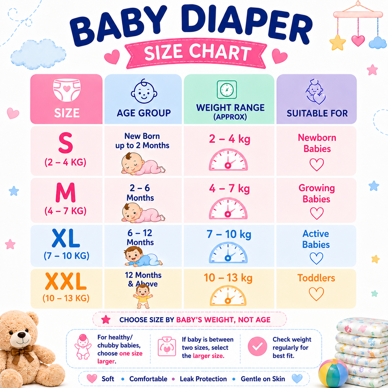 Mostlymuted PVC /Plastic Diaper Reusable Waterproof Potti Training Baby Nappy For 0 -12 Month
