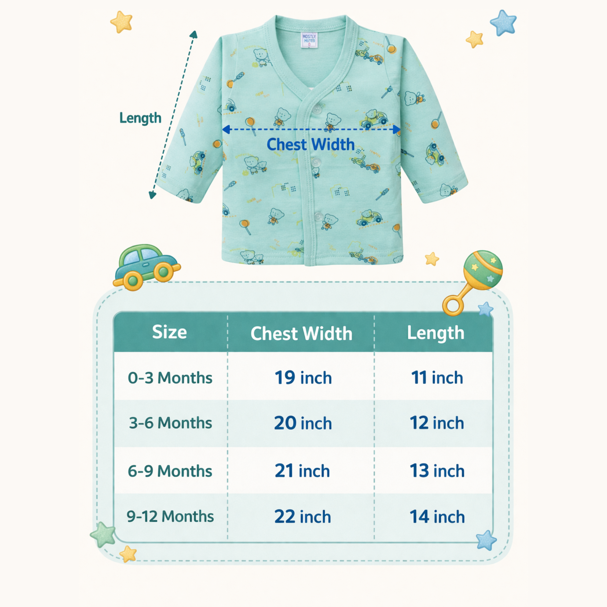 Newborn Baby Cotton Front Open T-Shirt Combo (Pack of 3) Soft & Comfortable Daily Wea